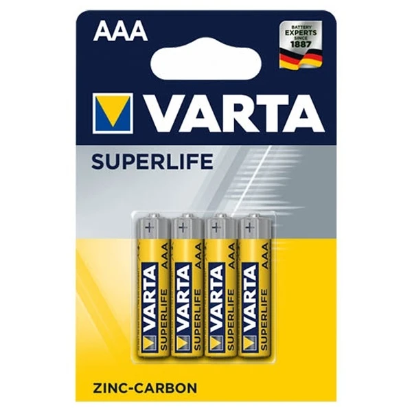 Батарейка Varta AAA LR03 Superlife Micro, 1.5V, в блоке 4шт.