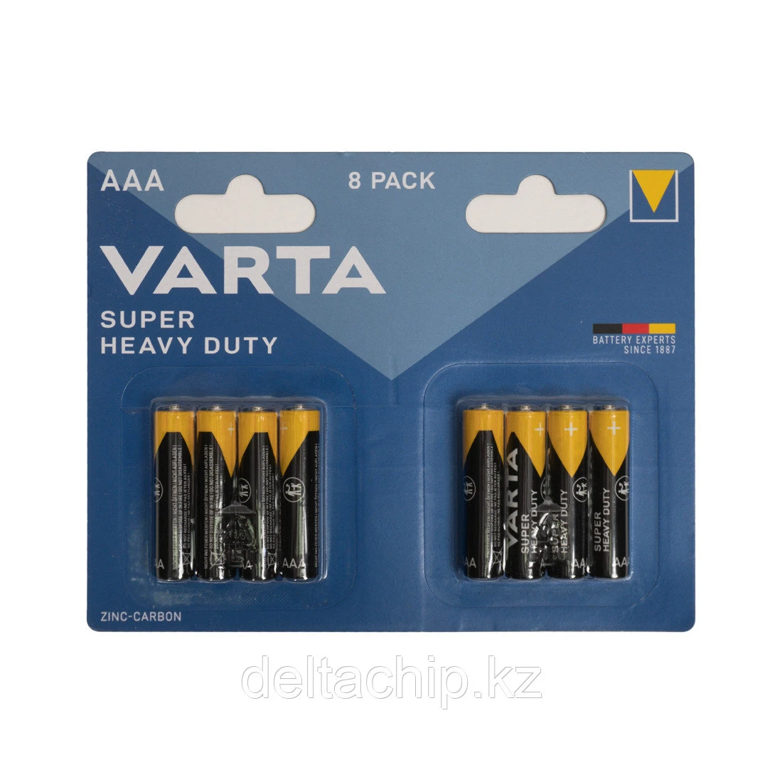 Батарейка Varta AAA R03P Super Heavy Duty, 1.5V, в блоке 8шт.