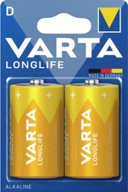 Батарейка Varta D LR20 Longlife, 1.5V, в блоке 2шт.