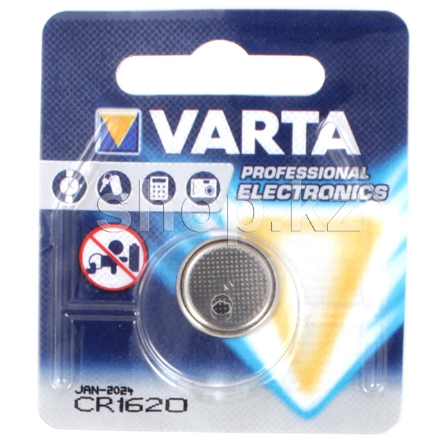 Батарейка Varta Electronics CR1620, 3V, 70mAh, 1шт.