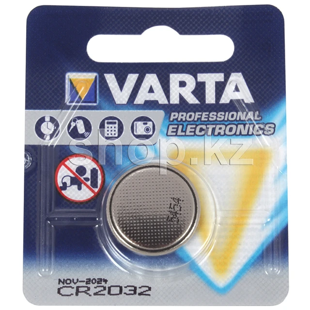 Батарейка Varta Electronics CR2032, 230mAh/3V, BL1, 1 шт.