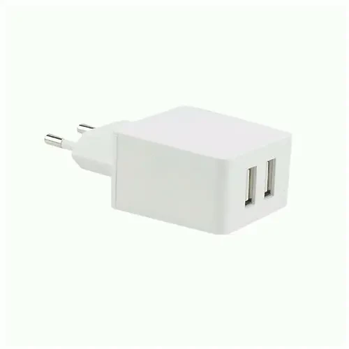 Зарядное устройство Continent ZN38-298WT, сеть, для 2хUSB-устройств, White