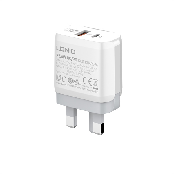Зарядное устройство LDNIO A2421C, сеть, Type-C, White — 2