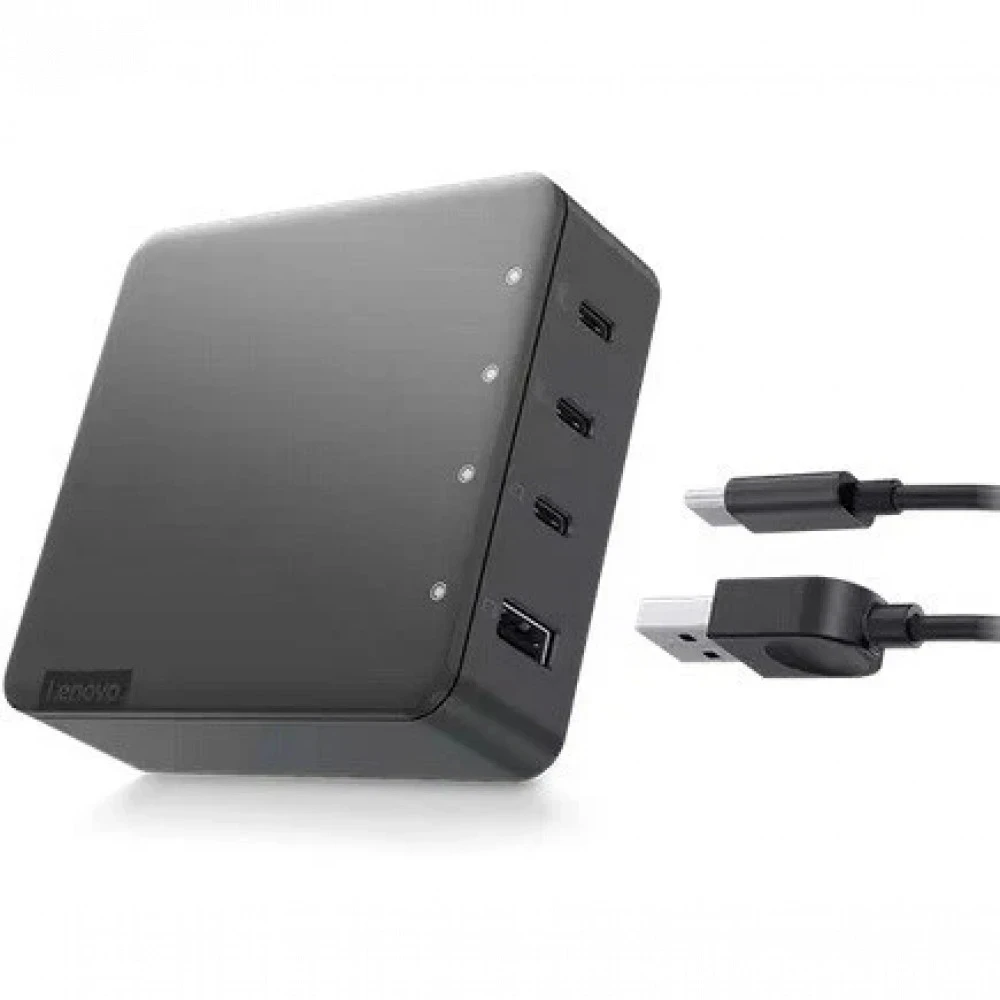 Зарядное устройство Lenovo Go LG130W, сеть, для USB-устройств, 1.8А, 130W, 1xUSB, 3xUSB-C, Black — 3