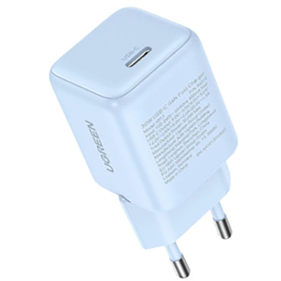 Зарядное устройство UGREEN X513 30W 1C GaN Fast Charger, голубой, 65010 — 2