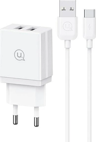 Зарядное устройство Usams HCXLTZ03, сеть, для USB-устройств, 10W, White