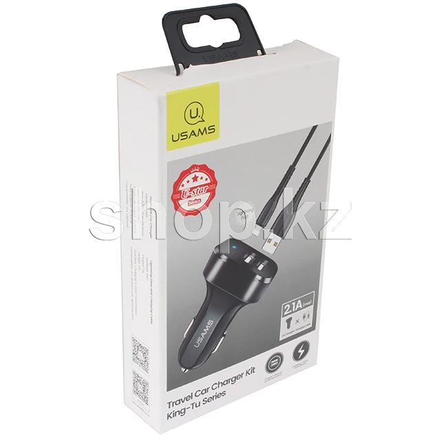 Зарядное устройство Usams NTU35LC13TZ, автомобиль, USB — 3