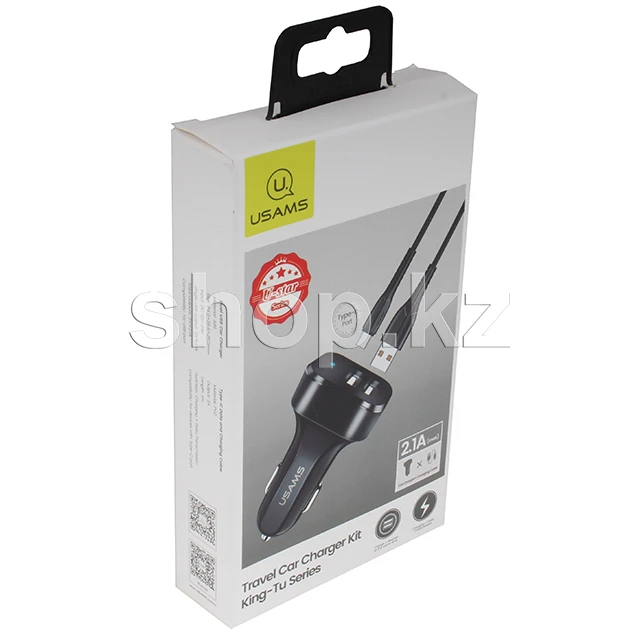 Зарядное устройство Usams NTU35TC13TZ, автомобиль, USB — 3