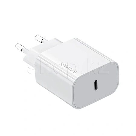 Зарядное устройство Usams US-CC226, сеть, для USB-устройств, 1xUSB-С, 20W, White
