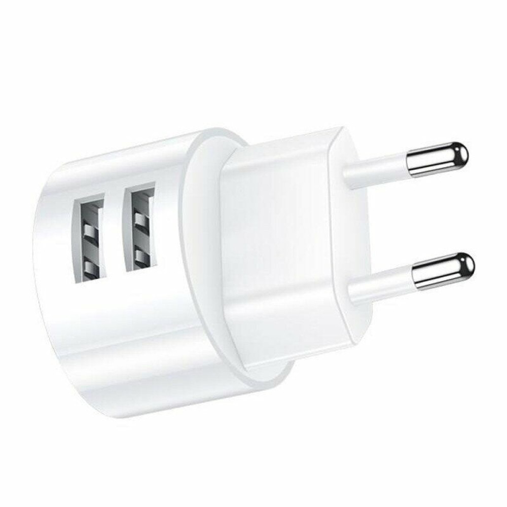 Зарядное устройство Usams XTXLOGT1804, сеть, для USB-устройств, 2.1A, White — 2