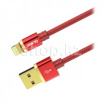 Кабель Apple Lightning OLMIO Deluxe, 1m, Red