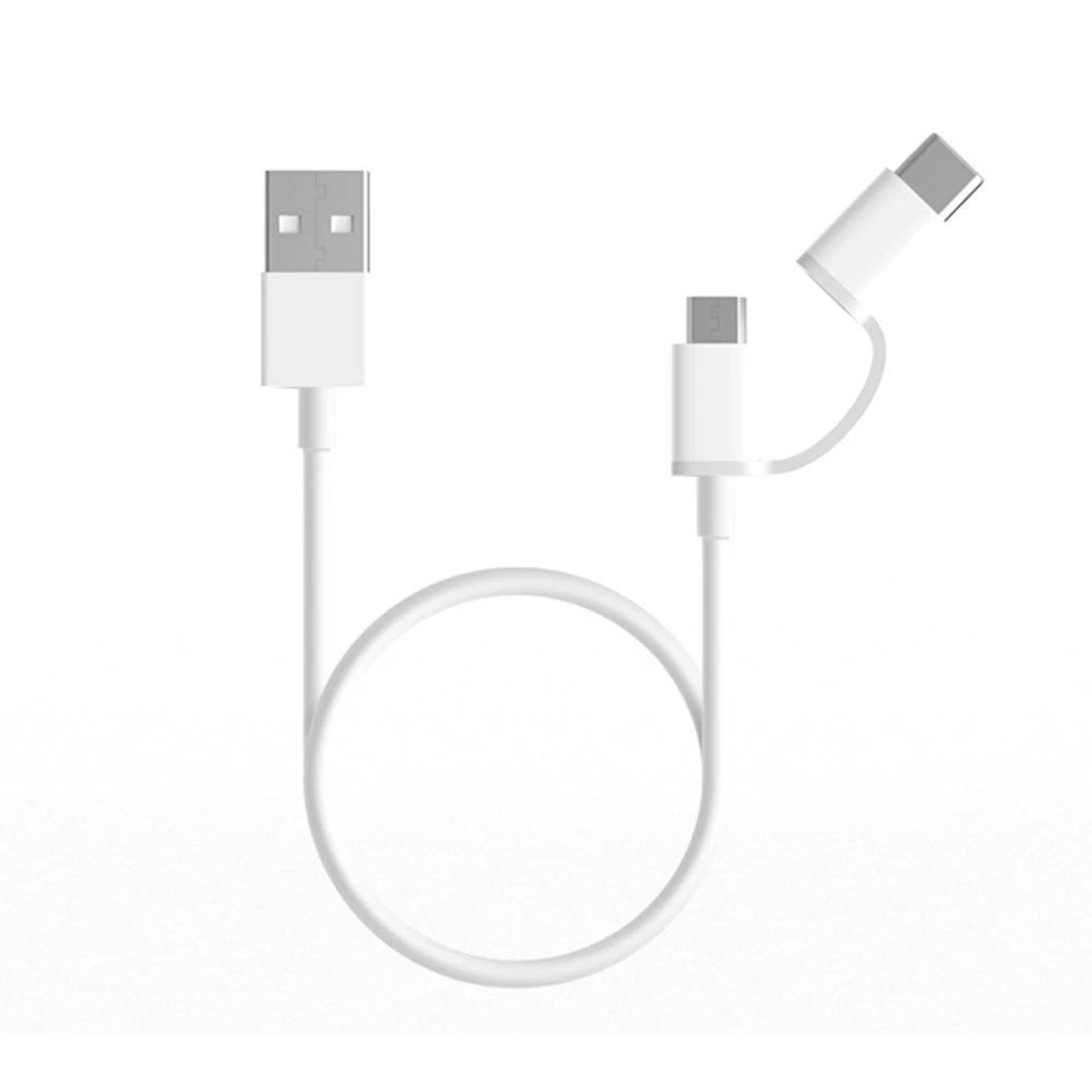 Кабель Micro USB Type-C, Xiaomi SJX01ZM, 0.3 m, White