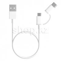 Кабель Micro USB Type-C, Xiaomi SJX02ZM, 1m, White