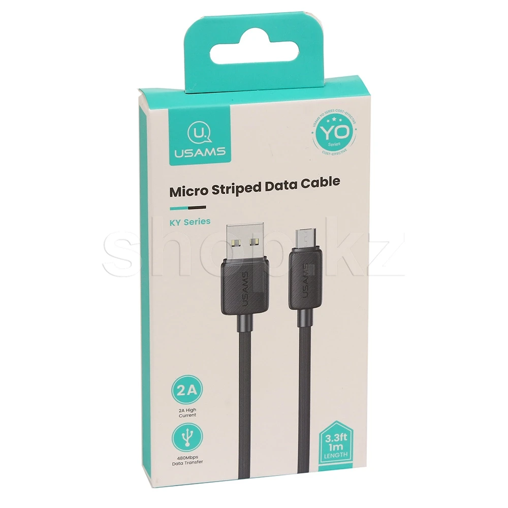 Кабель Micro USB Usams SJ-690, 1m, Black, BOX — 2