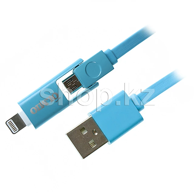Кабель Micro USB/Lightning OLMIO, 1m, Blue