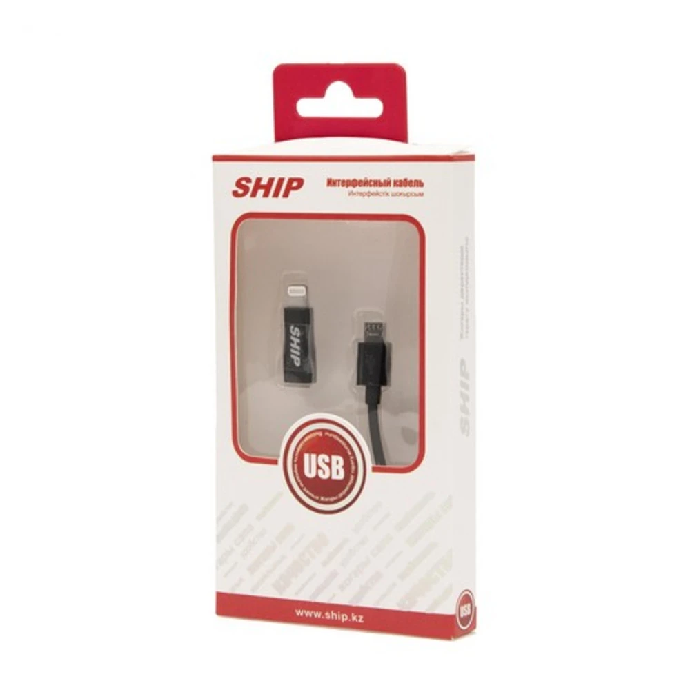 Кабель Micro USB+ Apple 8pin SHIP API08MUPBB, Black, 1м, BOX — 3