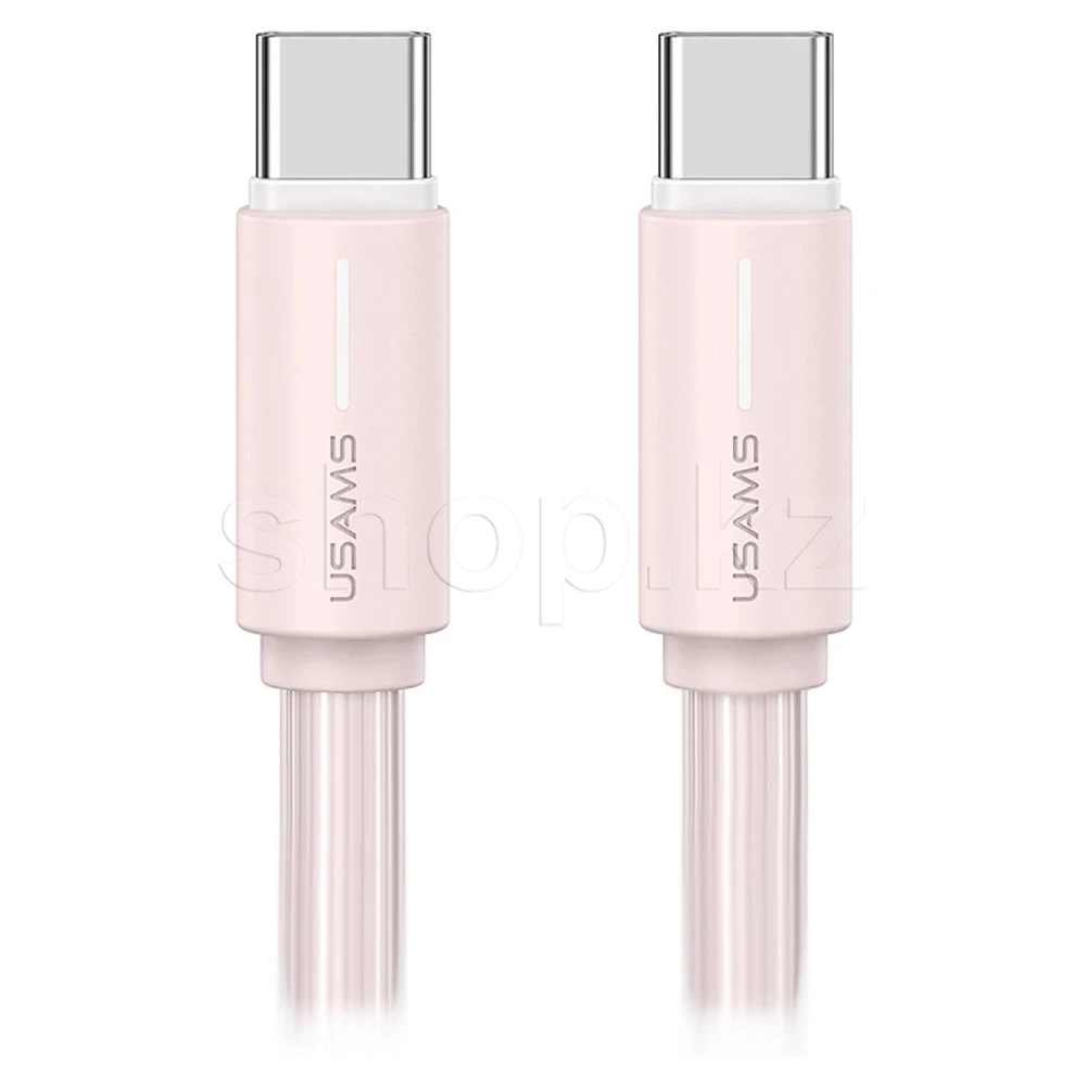 Кабель USB Type-C - Type-C Usams US-SJ734, 1m, Pink