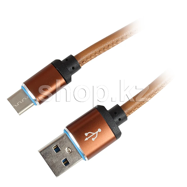 Кабель USB Type-C Continent DCC-3160CF, Brown, 1м, BOX