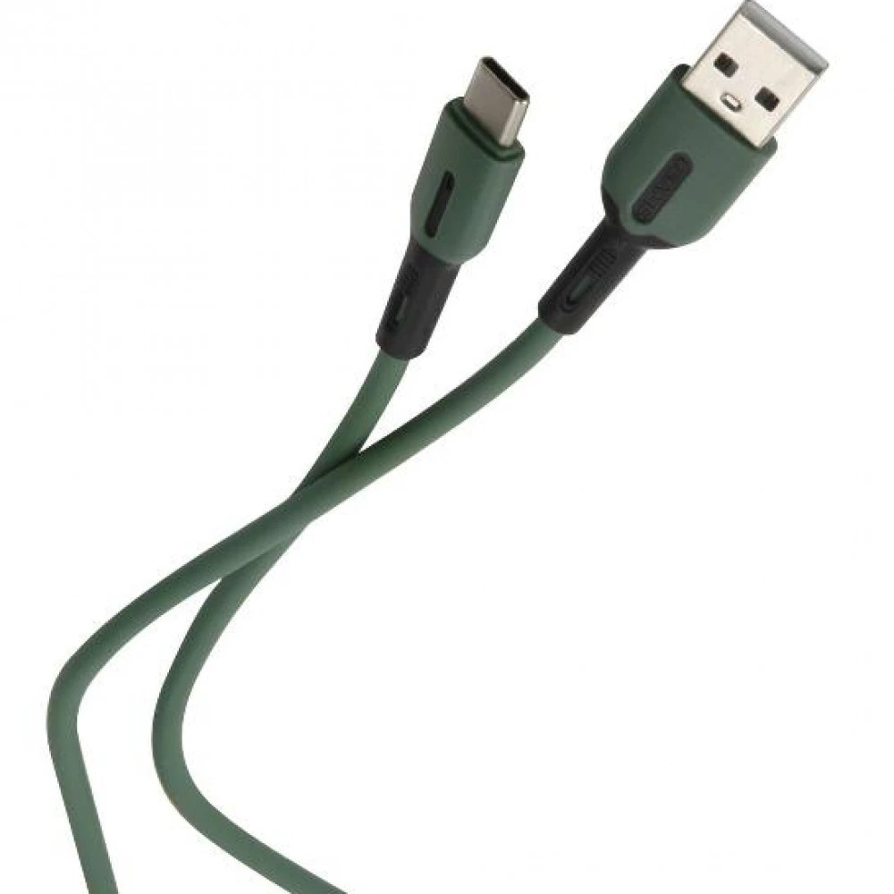 Кабель USB Type-C Usams SJ-433, 1m, Dark-Green