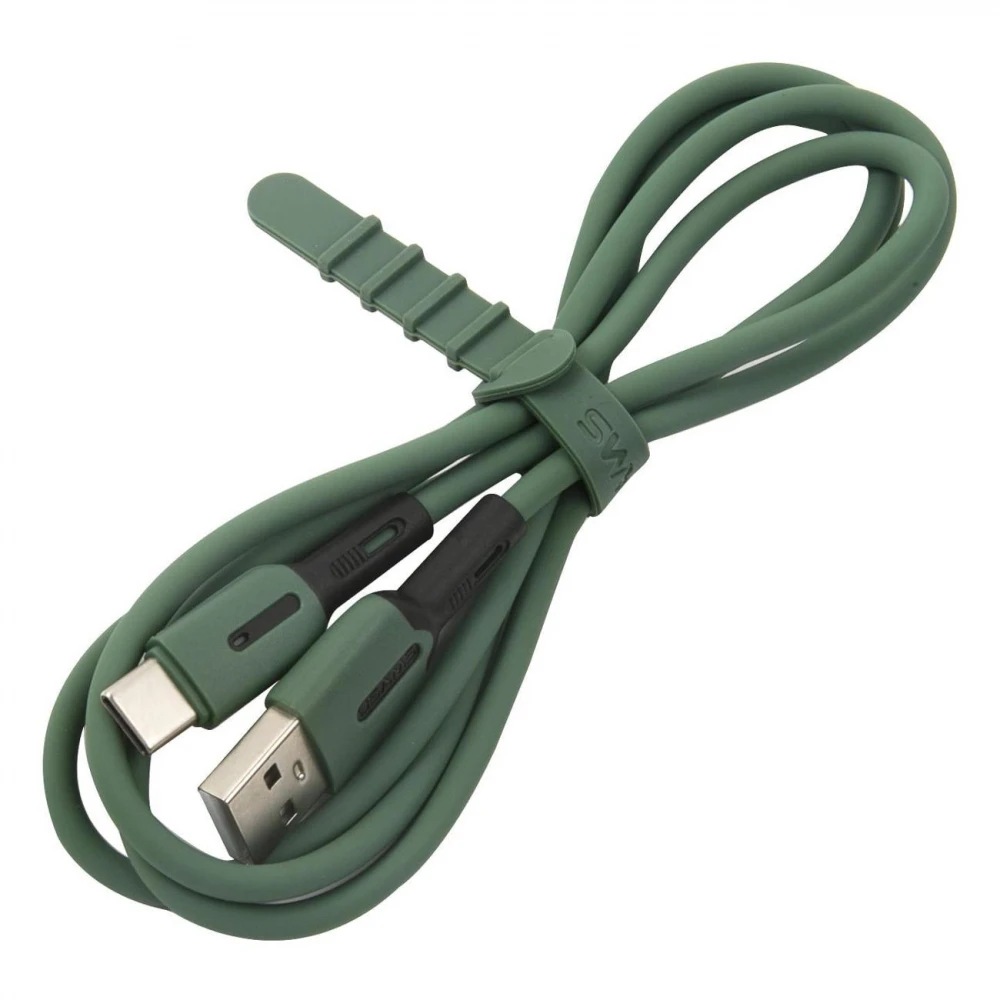 Кабель USB Type-C Usams SJ-433, 1m, Dark-Green — 2