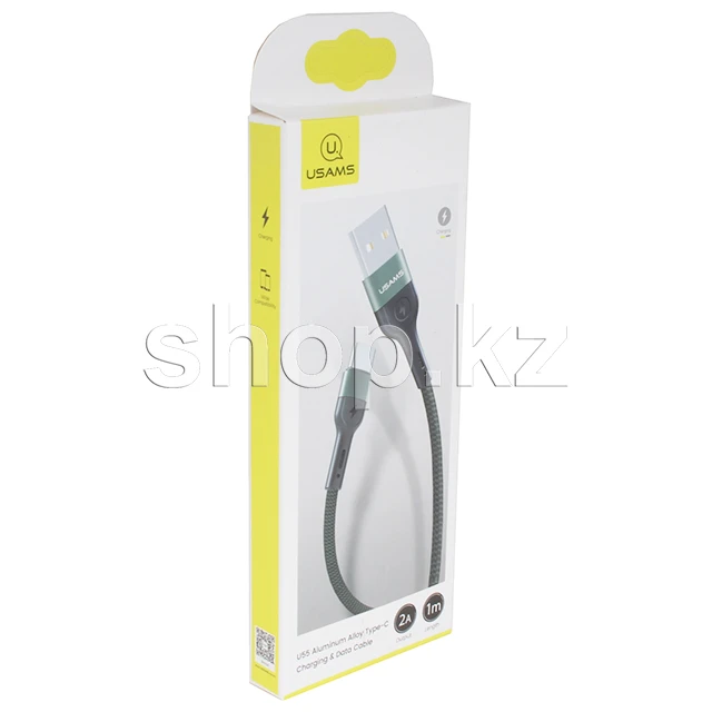 Кабель USB Type-C Usams SJ-449, 1m, Green — 2