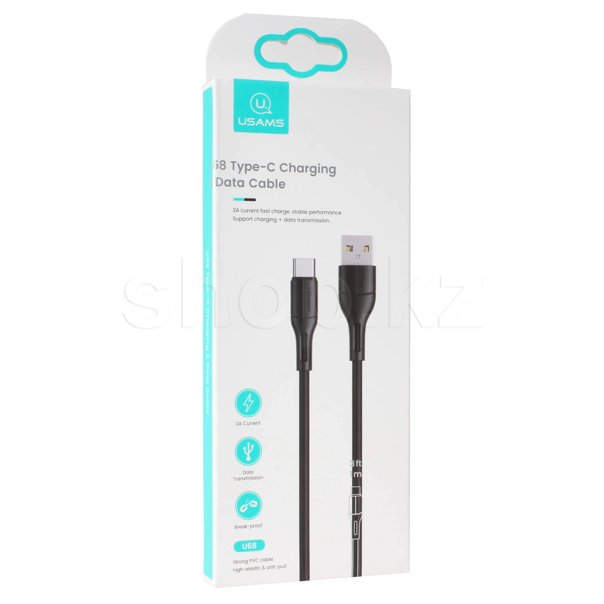 Кабель USB Type-C Usams SJ-501, 1m, Black — 2