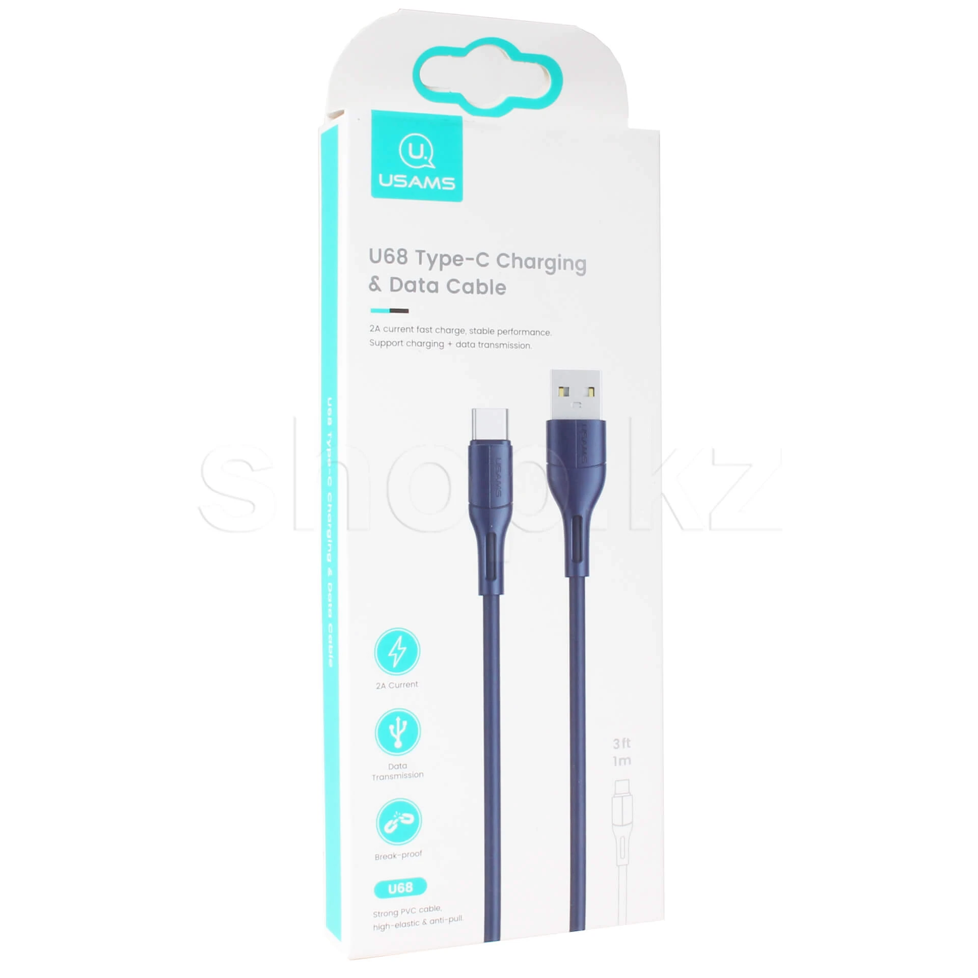 Кабель USB Type-C Usams SJ-501, 1m, Blue — 2