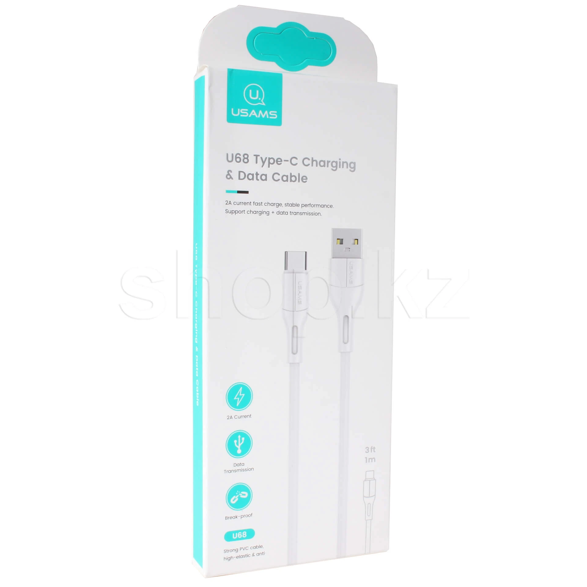 Кабель USB Type-C Usams SJ-501, 1m, White — 2