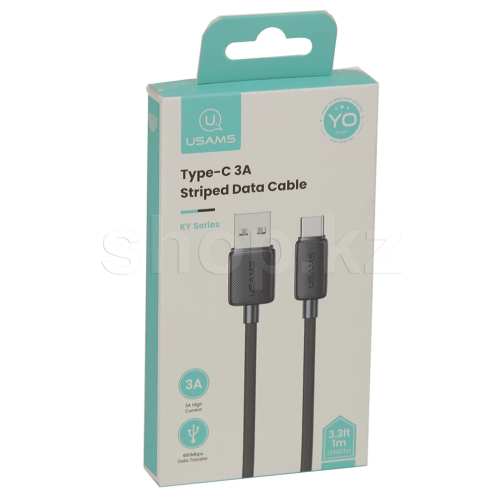 Кабель USB Type-C Usams SJ-688, 1m, Black — 2
