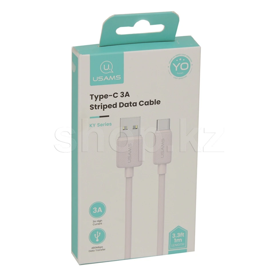 Кабель USB Type-C Usams SJ-688, 1m, Pink — 2