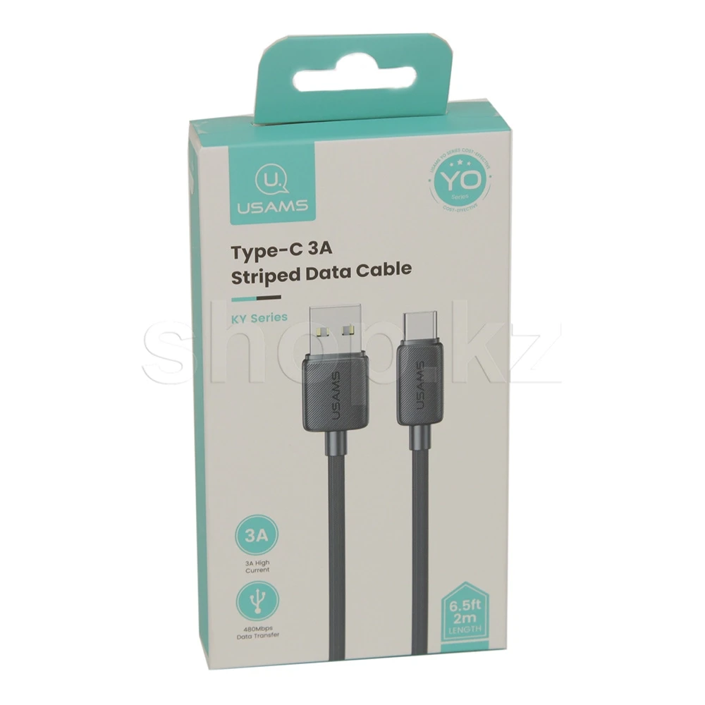 Кабель USB Type-C Usams SJ-693, 2m, Black — 2