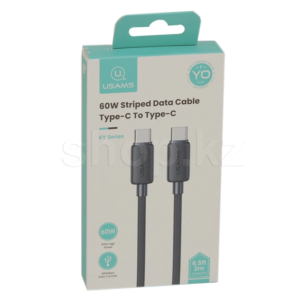 Кабель USB Type-C Usams SJ-696, 2m, Black — 2