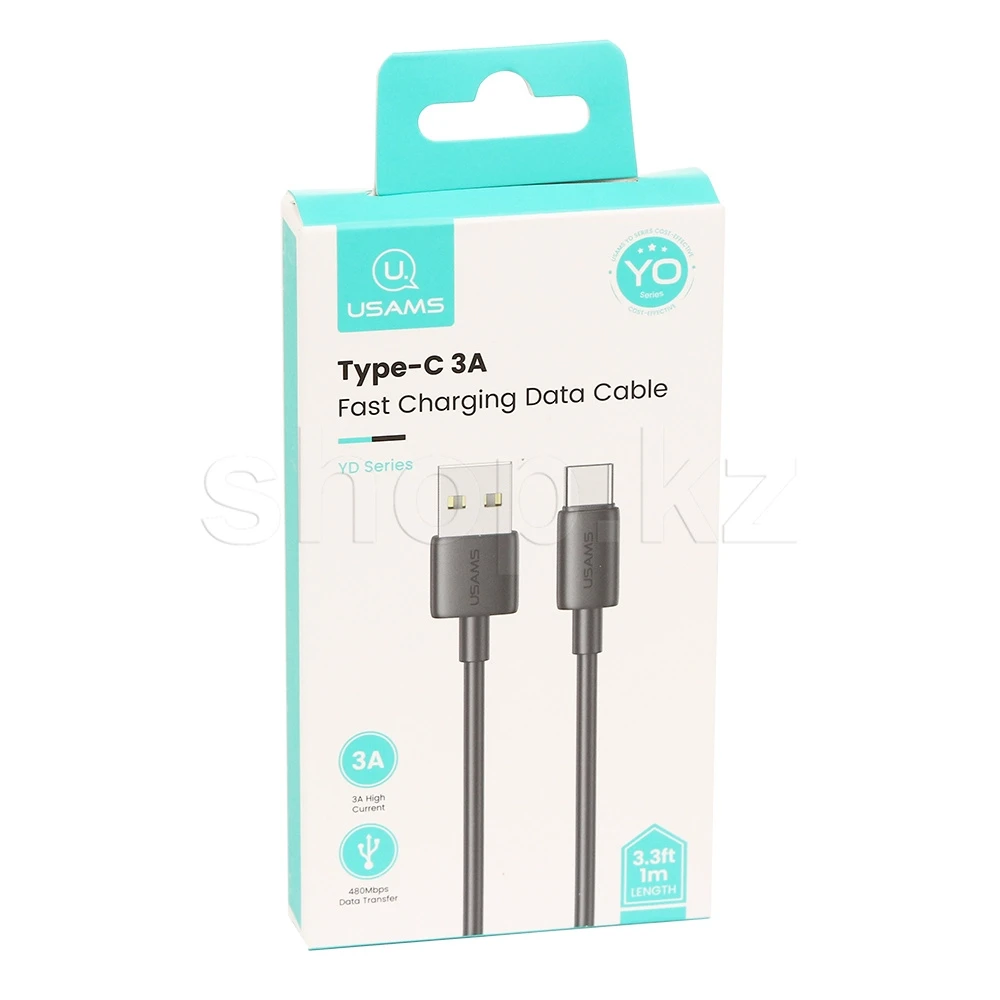 Кабель USB Type-C Usams SJ-708, 1m, Black, BOX — 3