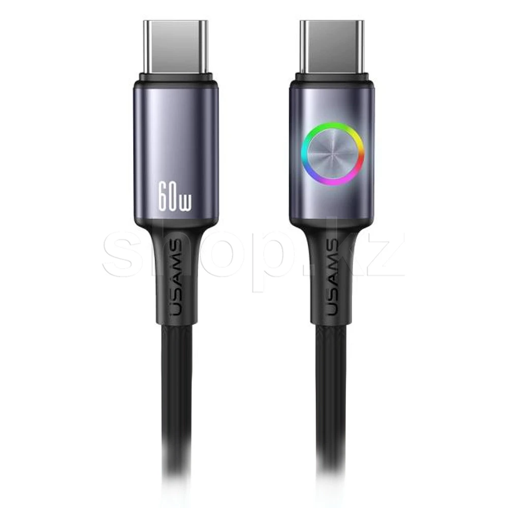 Кабель USB Type-C Usams SJ-752, 1.2m, Dark Grey, BOX