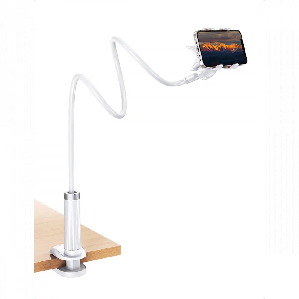 Кронштейн для смартфонов, планшетов Ugreen LP113, 3.7"-10.6", алюминий/пластик, White-Silver — 4