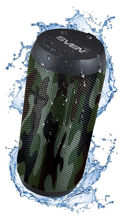 Колонки Sven PS-210 (2.0), Camouflage, 12Вт (2х6) RMS,120Hz-20kHz,microSD, USB, BT, FM
