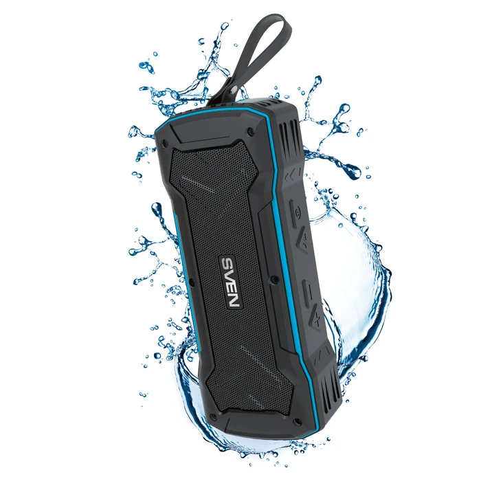 Колонки Sven PS-220 (2.0), Black-Blue, 10Вт (2х5) RMS,100Hz-22kHz, microSD, USB, BT, FM
