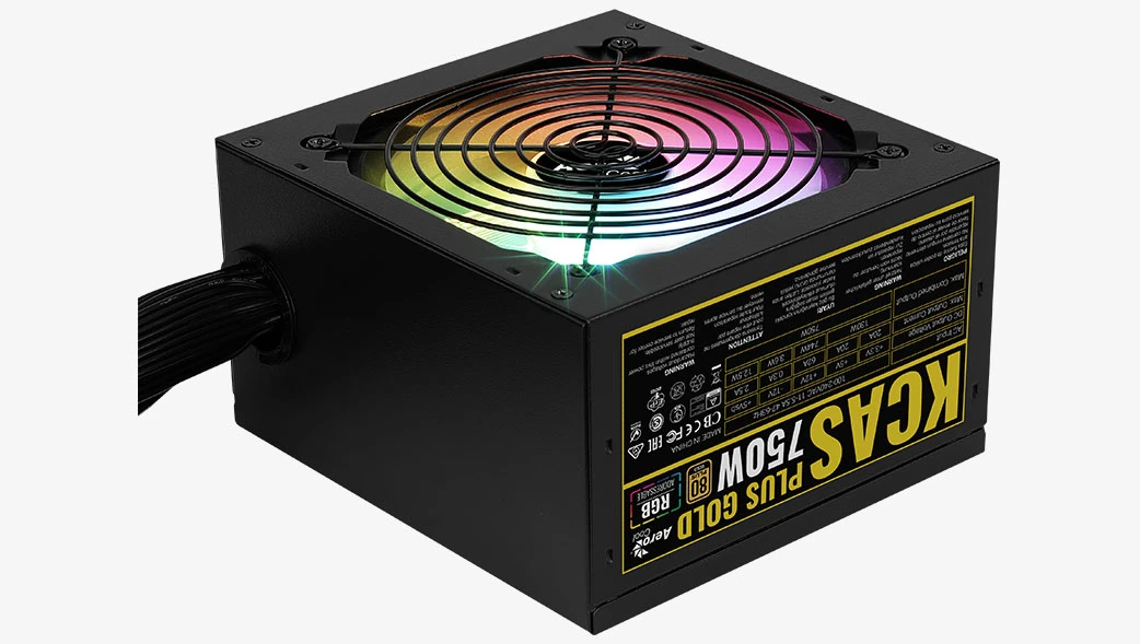БП ATX 750W AeroCool KCAS Plus Gold 750W RGB, 20+4+8/24+8+8, 8SATA, 4mol, 3x6+2p PCI-E,ATX — 2