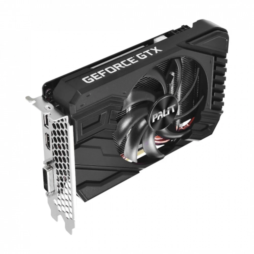 Видеокарта GF GTX1660Ti, Palit StormX, 1770MHz/12000MHz, 192bit, 6GB GDDR6, DVI-D, HDMI, DP