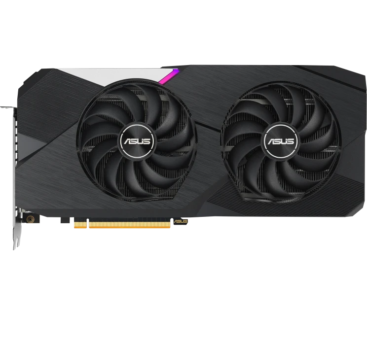Видеокарта Radeon RX6750XT, Asus Dual OC, 2638MHz/18000MHz, 192bit, 12GB GDDR6, HDMI, 3xDP — 2