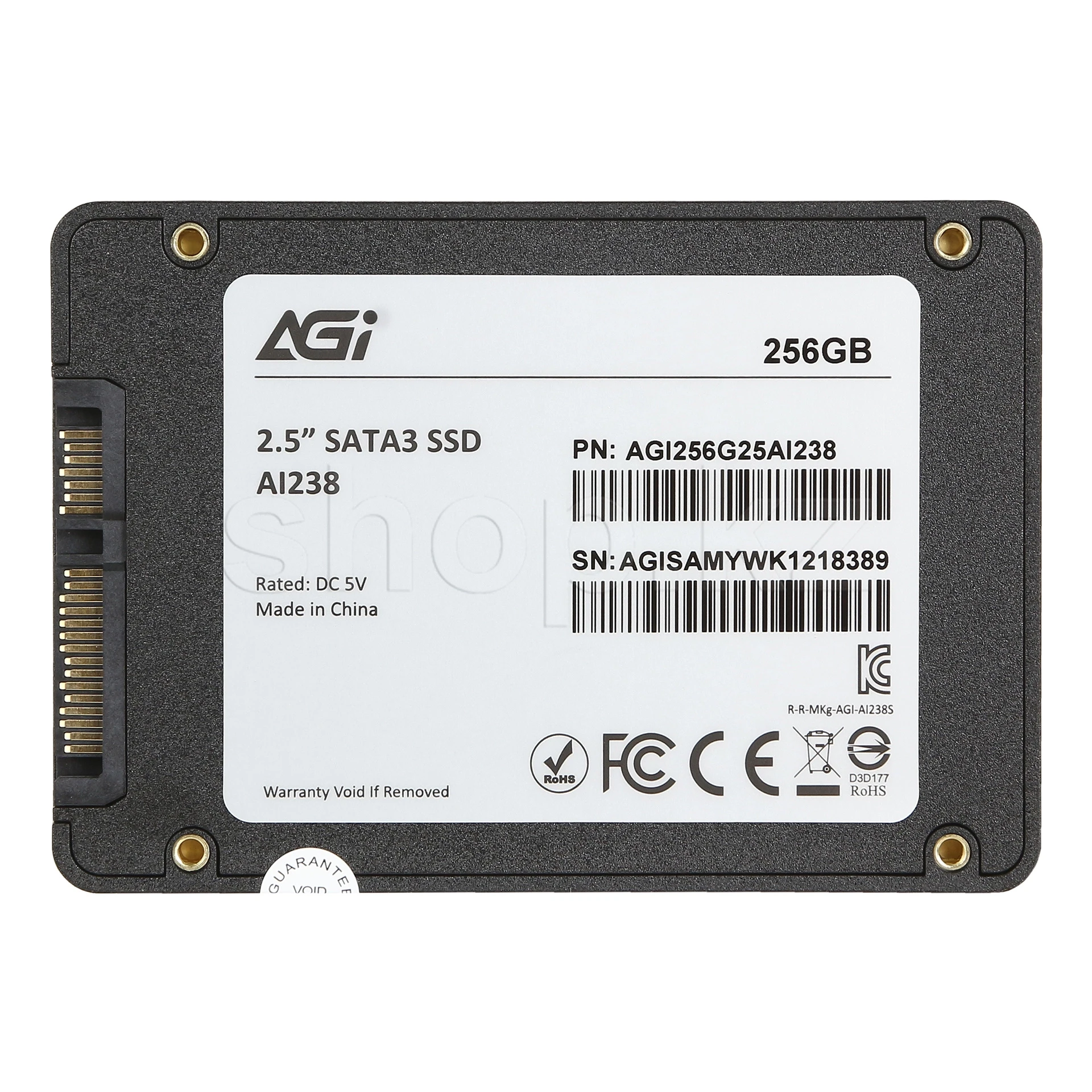 SSD накопитель SSD 256GB AGI AI238, 2,5", read 530 MB/s, write 510 MB/s, SATA III, SLC — 2