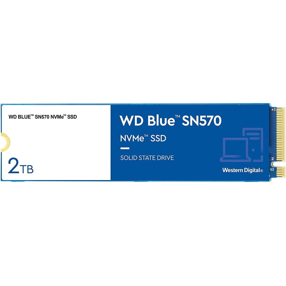 SSD накопитель SSD 2TB WD Blue SN570, M.2, read 3500 MB/s, write 3500 MB/s, PCIe 3.0, TLC