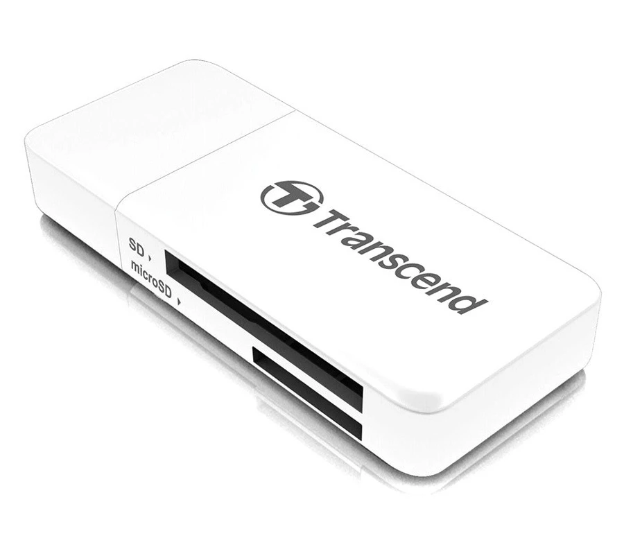 Картридер Transcend TS-RDF5, White, microSD/microSDHC/microSDXC/SD/SDHC/SDXC, UHS-I, USB 3.1 Gen1 — 2