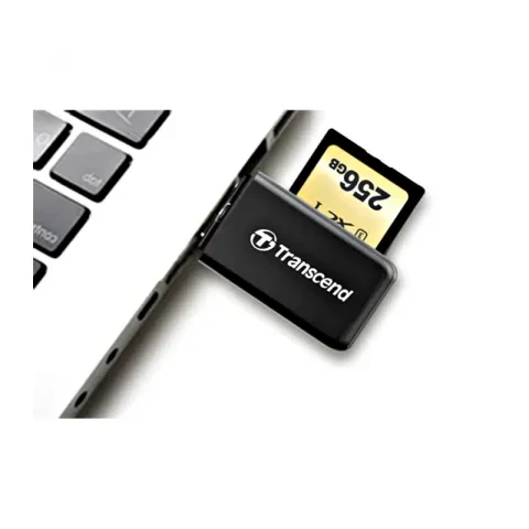 Картридер Transcend TS-RDF5K, Black, SD/SDHC/SDHC UHS-I/SDXC/microSD/microSDHC/microSDXC, USB 3.1 — 3