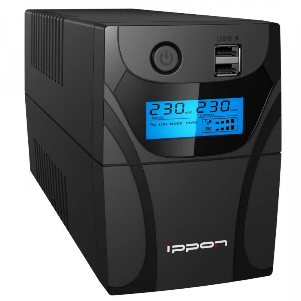 ИБП Ippon Back Power Pro II 800, 800VA, 480W, LCD — 5