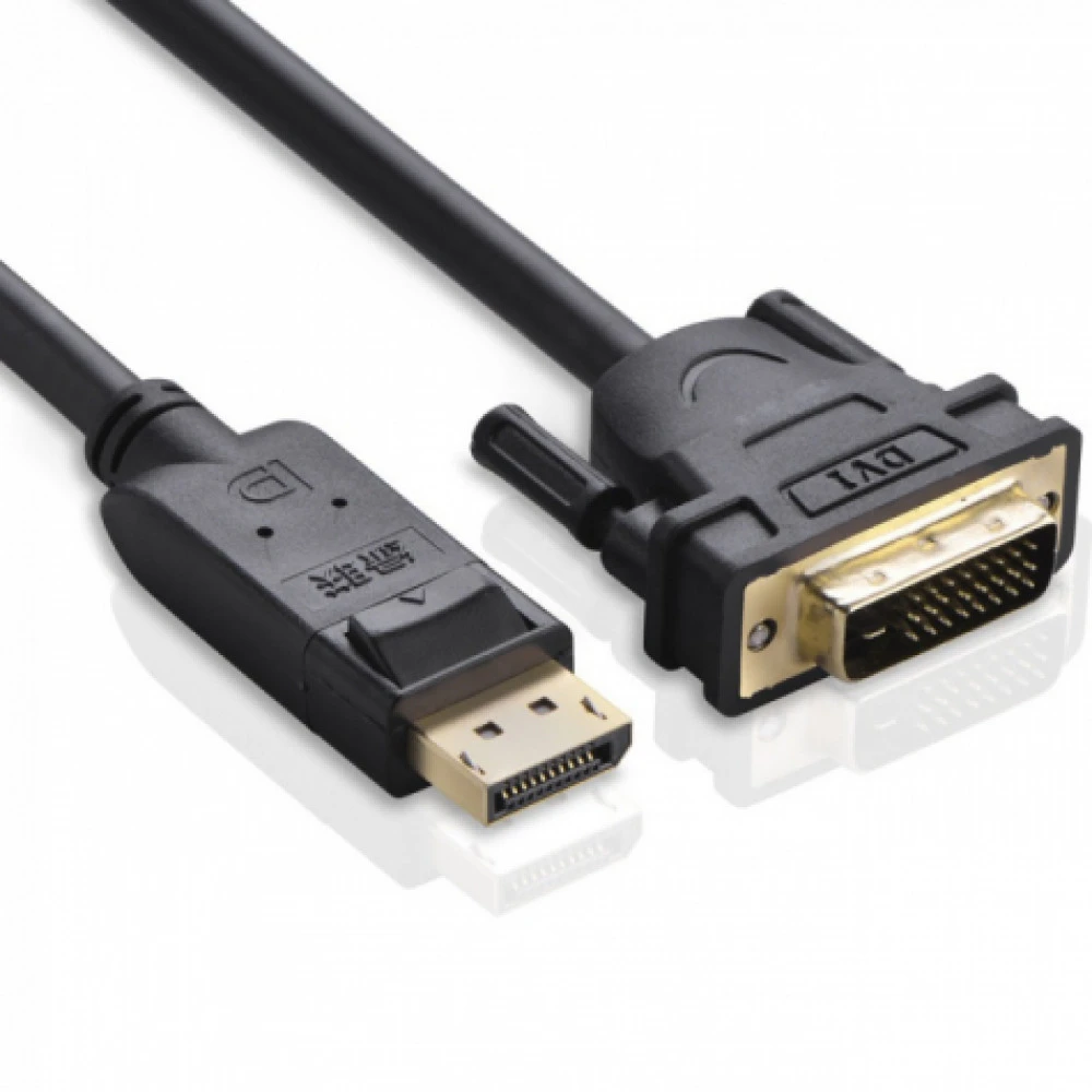 Кабель DisplayPort to DVI Ugreen DP103, 1.5m., m-m, Black, OEM