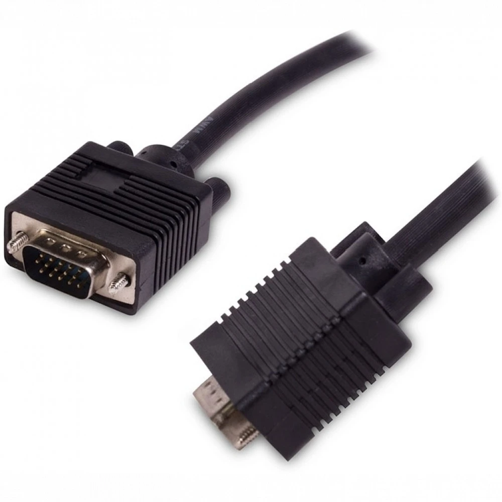 Кабель VGA 15M/15M, экранированный, iPower, 3m, Black, OEM