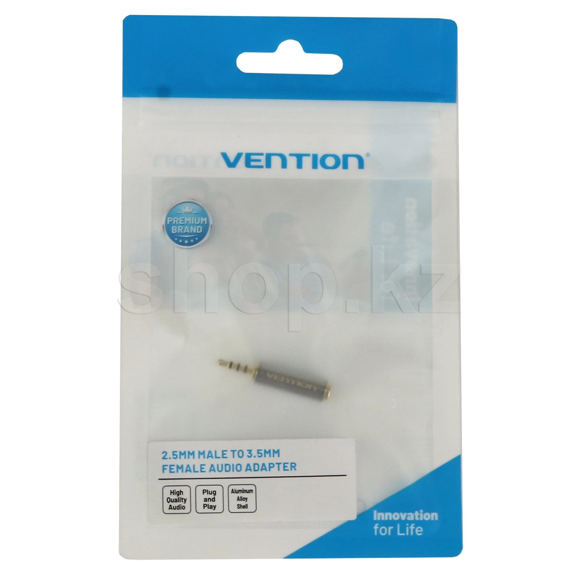 Переходник 2.5mm Audio - 3.5mm Audio, Vention VAB-S02, OEM — 3