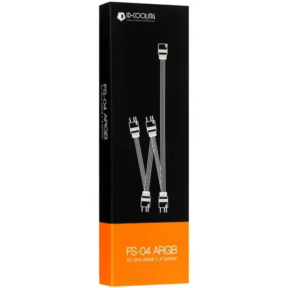 Разветвитель ID-Cooling FS-04 ARGB, 5V, 1x3-pin female, 4x3-pin male — 4