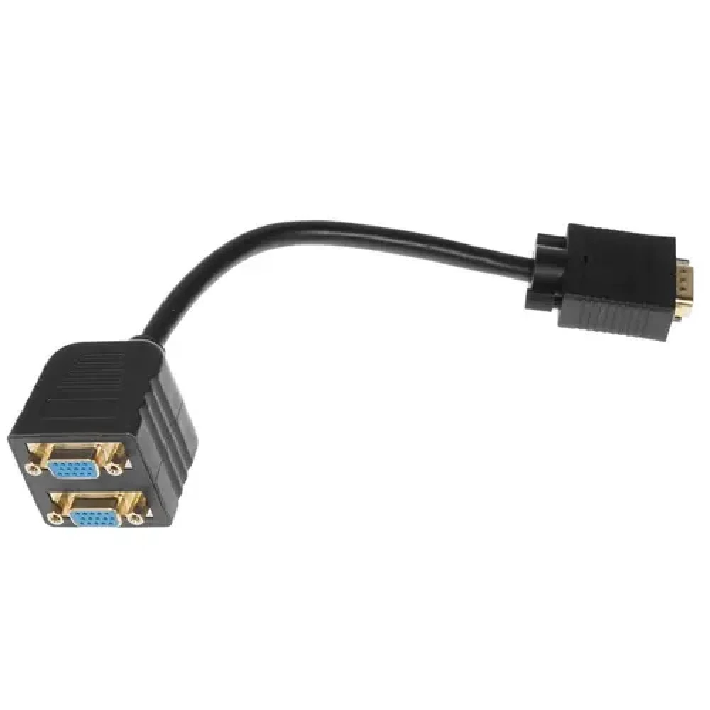 Разветвитель VGA Cablexpert CC-VGAX2-20CM,  2xHD15F, 1xHD15M, 0.2m, OEM — 2